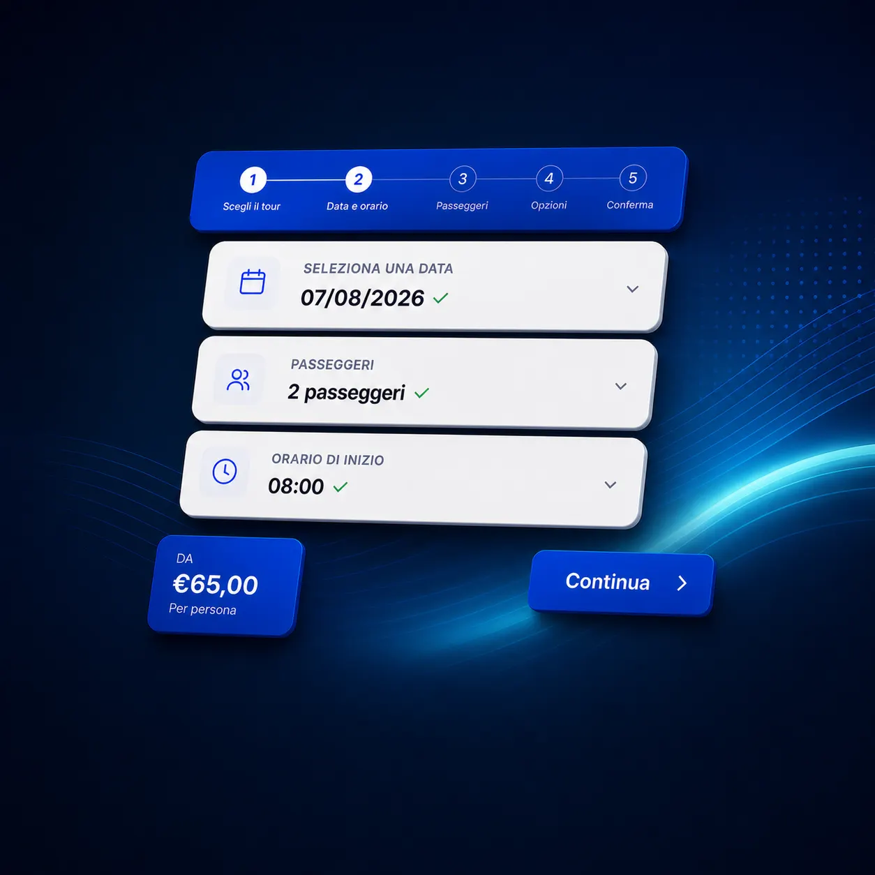 Widget prenotazione Yorango