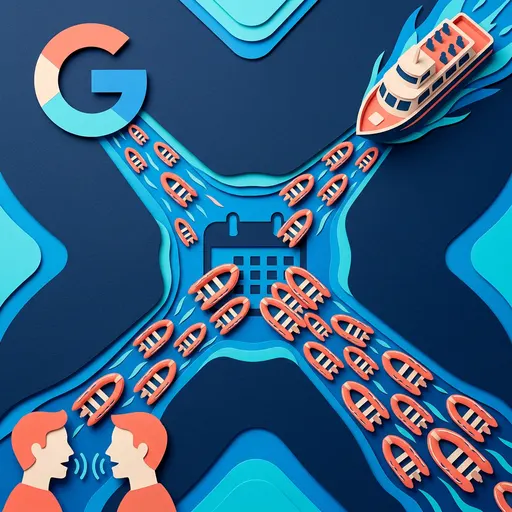 Illustrazione editoriale dedicata a: Noleggio gommoni: quante prenotazioni arrivano da Google, da Samboat e dal passaparola (e come saperlo)