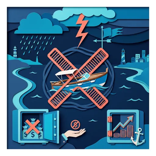 Illustrazione editoriale dedicata a: Cancellazioni meteo per gite in barca: politica rimborsi e come proteggere il fatturato