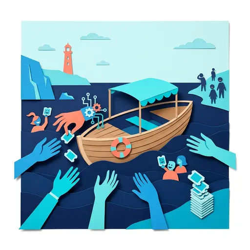 Illustrazione editoriale dedicata a: Customer service per le gite in barca: come automatizzare le risposte e smettere di perdere prenotazioni