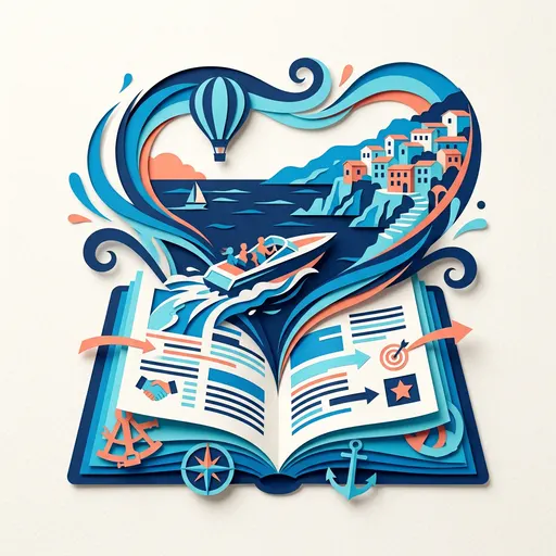 Illustrazione editoriale dedicata a: Come scrivere la descrizione del tour nautico che converte (su OTA e sul tuo sito)