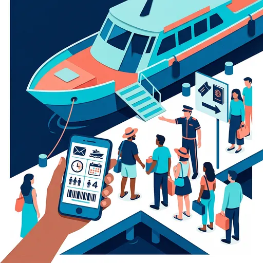 Illustrazione editoriale dedicata a: Email di conferma prenotazione per gite in barca: cosa deve contenere per evitare confusione all'imbarco
