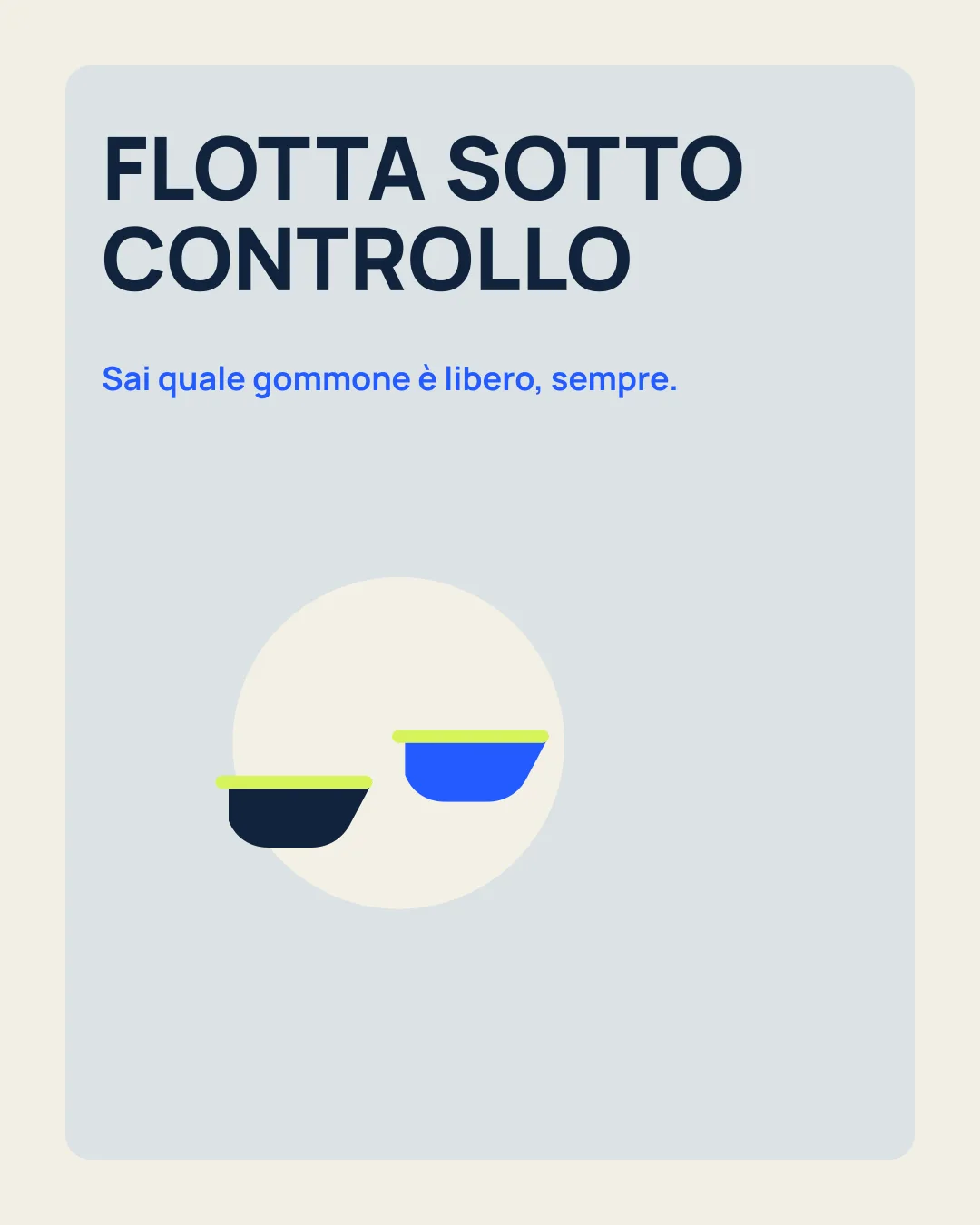 FLOTTA SOTTO CONTROLLO: Organizza disponibilità e manutenzione dei gommoni; icona flotta.
