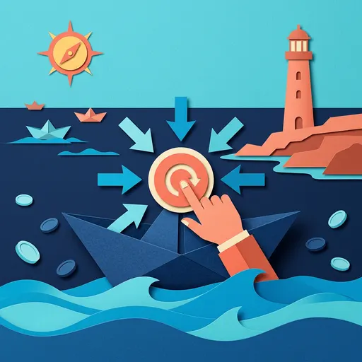 Illustrazione editoriale dedicata a: Google Ads per le gite in barca: come non sprecare il budget e ottenere prenotazioni dirette