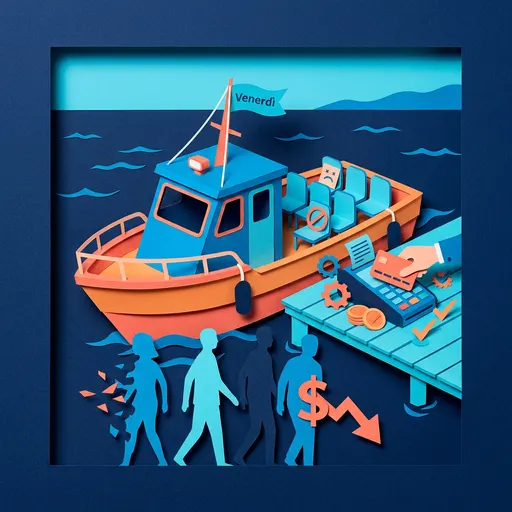 Illustrazione editoriale dedicata a: No-show per le gite in barca: come smettere di perdere soldi su chi non si presenta