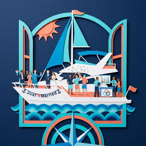 Illustrazione editoriale dedicata a: Noleggi privati per eventi: come vendere gite in barca per matrimoni, addii al celibato e team building