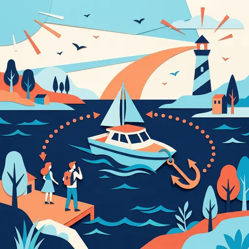 Illustrazione editoriale dedicata a: Retargeting per tour nautici: come recuperare chi ha visitato il sito senza prenotare
