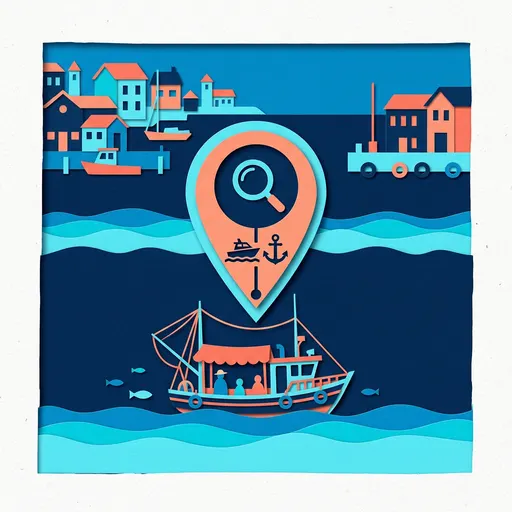 Illustrazione editoriale dedicata a: SEO locale per gite in barca: come apparire quando qualcuno cerca vicino al porto
