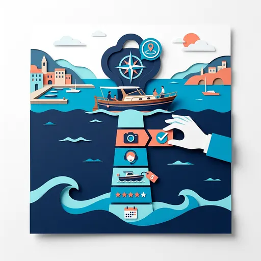 Illustrazione editoriale dedicata a: Sito web per gite in barca: 6 elementi che trasformano visitatori in prenotazioni