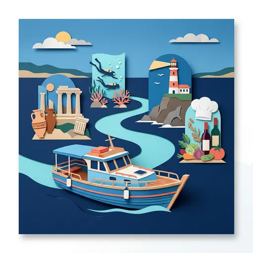 Illustrazione editoriale dedicata a: Tour tematici per gite in barca: come creare esperienze verticali che si vendono meglio